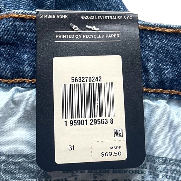 NWT Levi's 501 Original High Rise Women's Shorts Salsa Halfway Medium Wash 31 - Picture 7 of 9